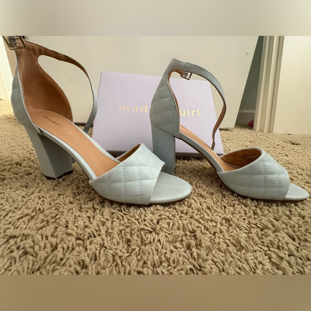 Madden Girl size 8.5 baby blue heels
